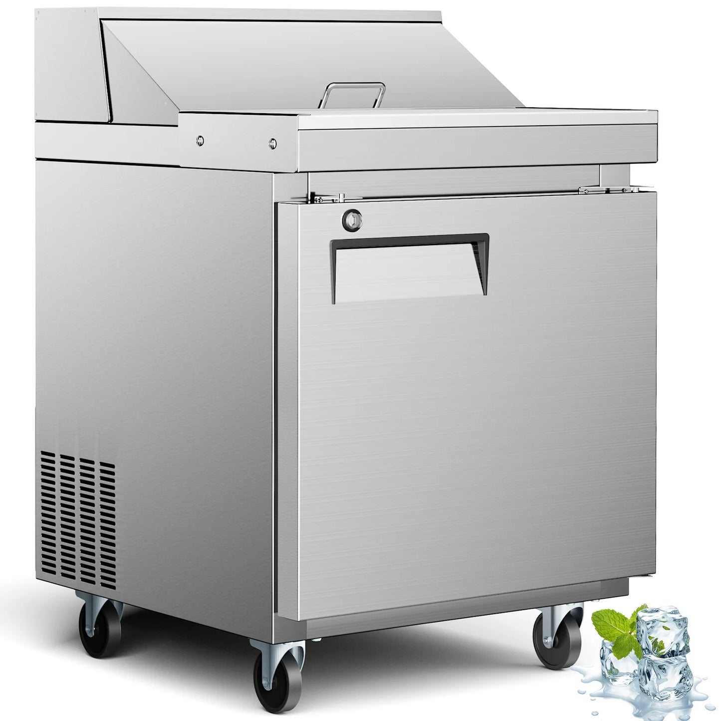 27" Commercial Sandwich & Salad Prep Table Refrigerator – 11.6 Cu.Ft Frost-Free Food Prep Fridge for Restaurant, Bar & Kitchen