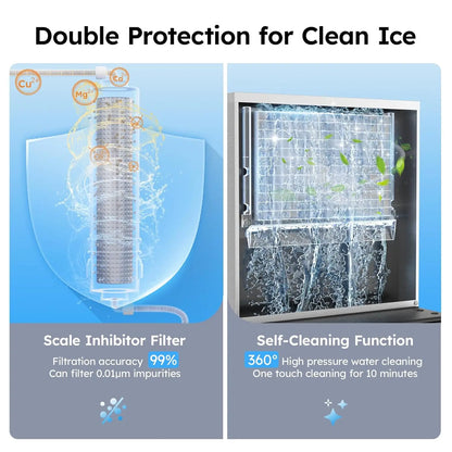 Commercial Ice Machine 680 LBS/24H – 560 LBS Storage Bin, 132 Cubes per Cycle, Fast 5–12 Min Ice, Heavy-Duty Industrial Stainless Steel Ice Maker with Self-Cleaning