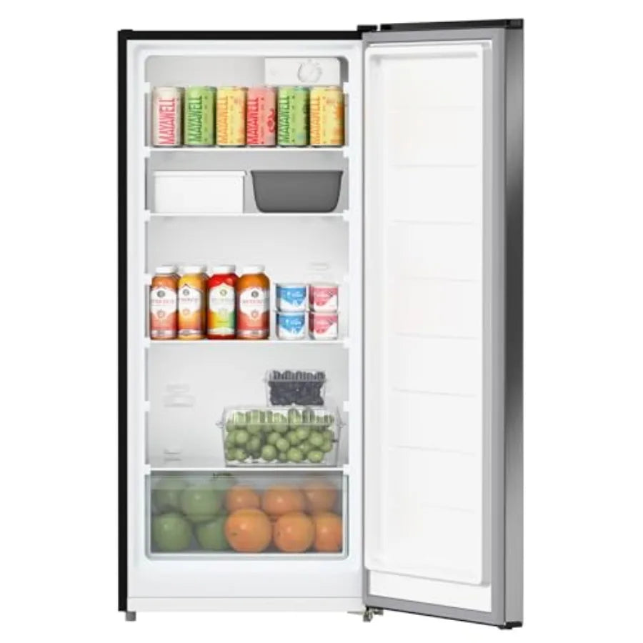7 Cu Ft Garage Ready Upright Freezer Refrigerator Convertible, Stainless Steel Convertible Fridge Freezer, Adjustable Temperature Control, Manual Defrost Upright Deep Freezer for Garage Home Use