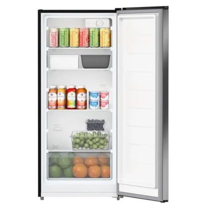 7 Cu Ft Garage Ready Upright Freezer Refrigerator Convertible, Stainless Steel Convertible Fridge Freezer, Adjustable Temperature Control, Manual Defrost Upright Deep Freezer for Garage Home Use