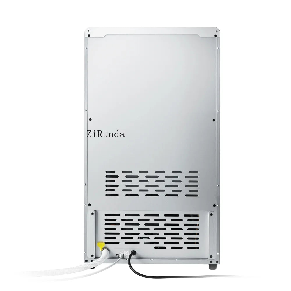 Commercial Ice Maker 130 LBS/24H – 33 LBS Storage Bin, 45 Cubes per Cycle, Stainless Steel Freestanding & Under Counter Ice Machine with LED Display & Self-Cleaning for Home, Bar & Restaurant