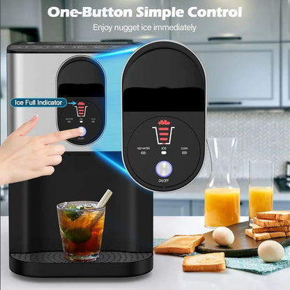 Countertop Ice Maker 56 LBS/24H – Fast Ice Machine, Self-Cleaning, 0.63 Gal Water Tank, Portable Ice Maker for Home & Parties