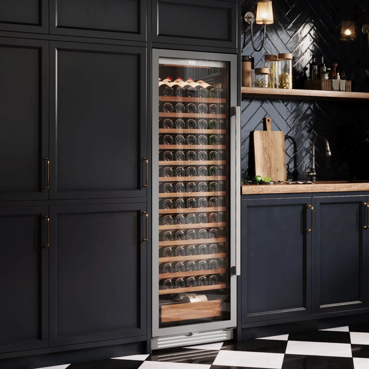 166 Bottle Wine Cooler Refrigerator | Large Capacity Stainless Steel Wine Cabinet with Compressor Cooling & Adjustable Temperature for Home, Hotel & Commercial Use