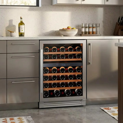 160L Wine Cooler Refrigerator – 54 Bottle Wine Fridge with Digital Temperature Control & Removable Shelves