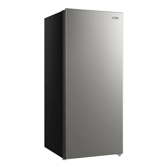 7 Cu Ft Garage Ready Upright Freezer Refrigerator Convertible, Stainless Steel Convertible Fridge Freezer, Adjustable Temperature Control, Manual Defrost Upright Deep Freezer for Garage Home Use