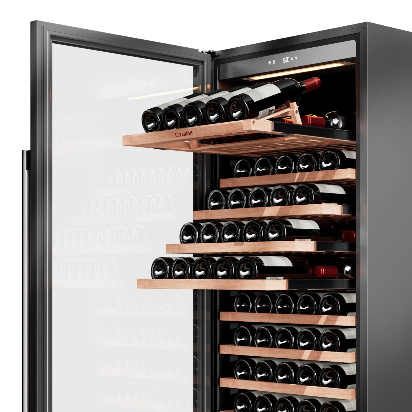 166 Bottle Wine Cooler Refrigerator | Large Capacity Stainless Steel Wine Cabinet with Compressor Cooling & Adjustable Temperature for Home, Hotel & Commercial Use