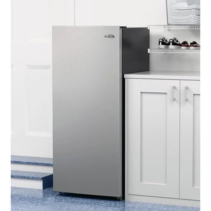 7 Cu Ft Garage Ready Upright Freezer Refrigerator Convertible, Stainless Steel Convertible Fridge Freezer, Adjustable Temperature Control, Manual Defrost Upright Deep Freezer for Garage Home Use