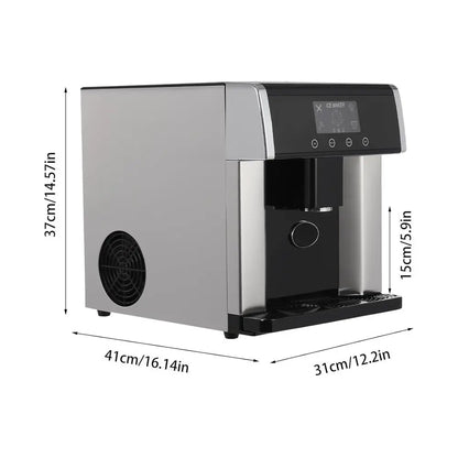 Countertop Ice Maker 32 LBS/24H – Self-Cleaning Ice Machine with Auto Dispenser, Chewable Ice for Home, Office & Kitchen