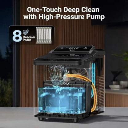 Countertop Nugget Ice Maker 35 LBS/24H – Fast Crushed Pellet Ice Machine, Self-Cleaning Pump, Compact Ice Maker for Home & Office
