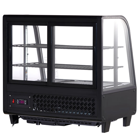 SucceBuy Refrigerated Display Case | Countertop Pastry Showcase with LED & Turbo Cooling