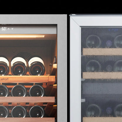 166 Bottle Wine Cooler Refrigerator | Large Capacity Stainless Steel Wine Cabinet with Compressor Cooling & Adjustable Temperature for Home, Hotel & Commercial Use